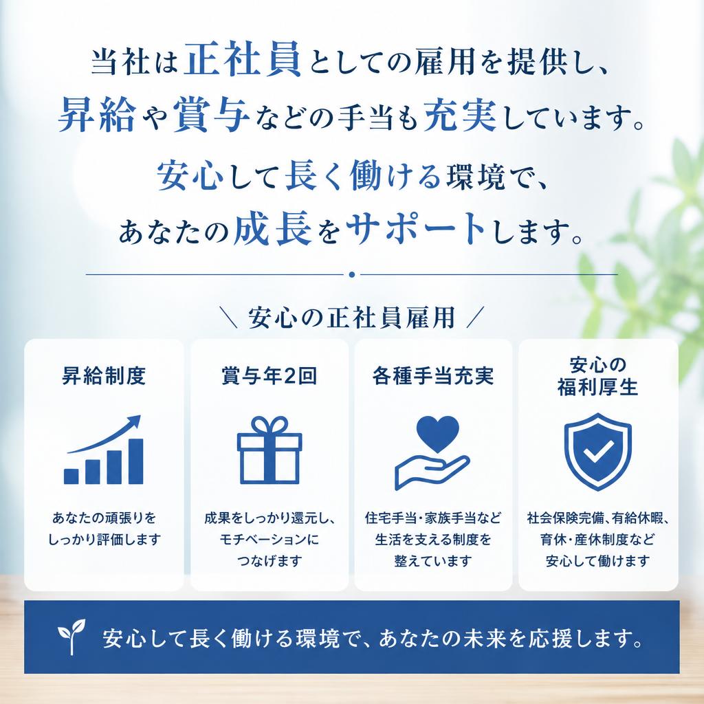 正社員の安定した雇用