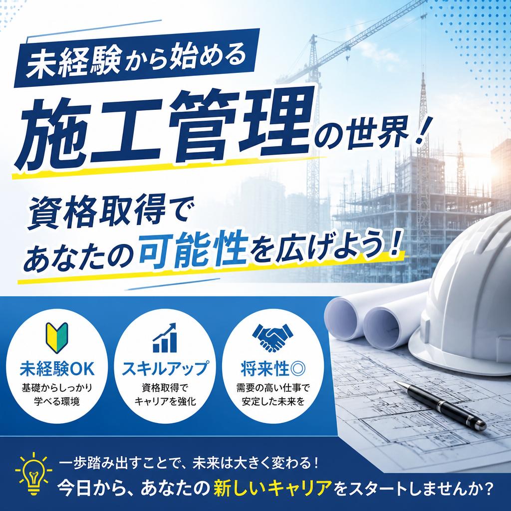 未経験から始める施工管理の世界！資格取得であなたの可能性を広げよう！
