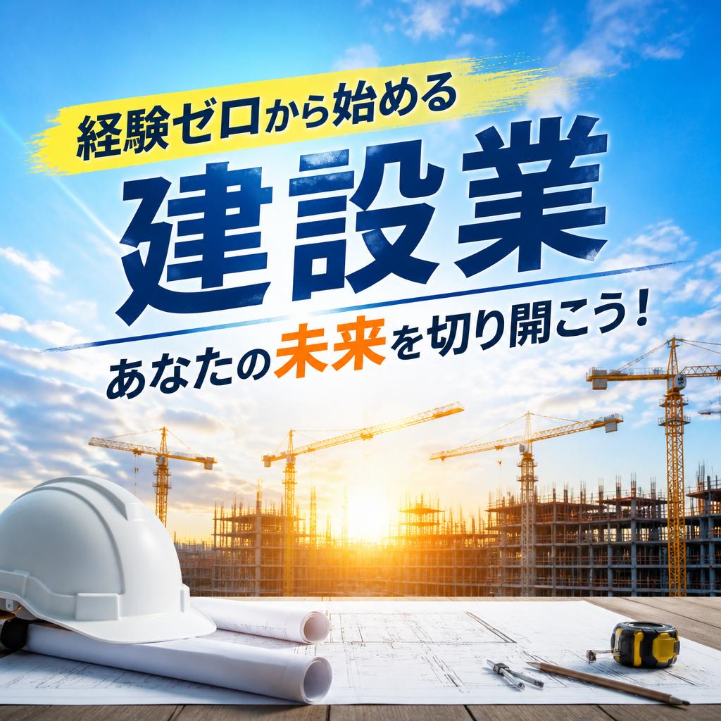 経験ゼロから始める建設業、あなたの未来を切り開こう！