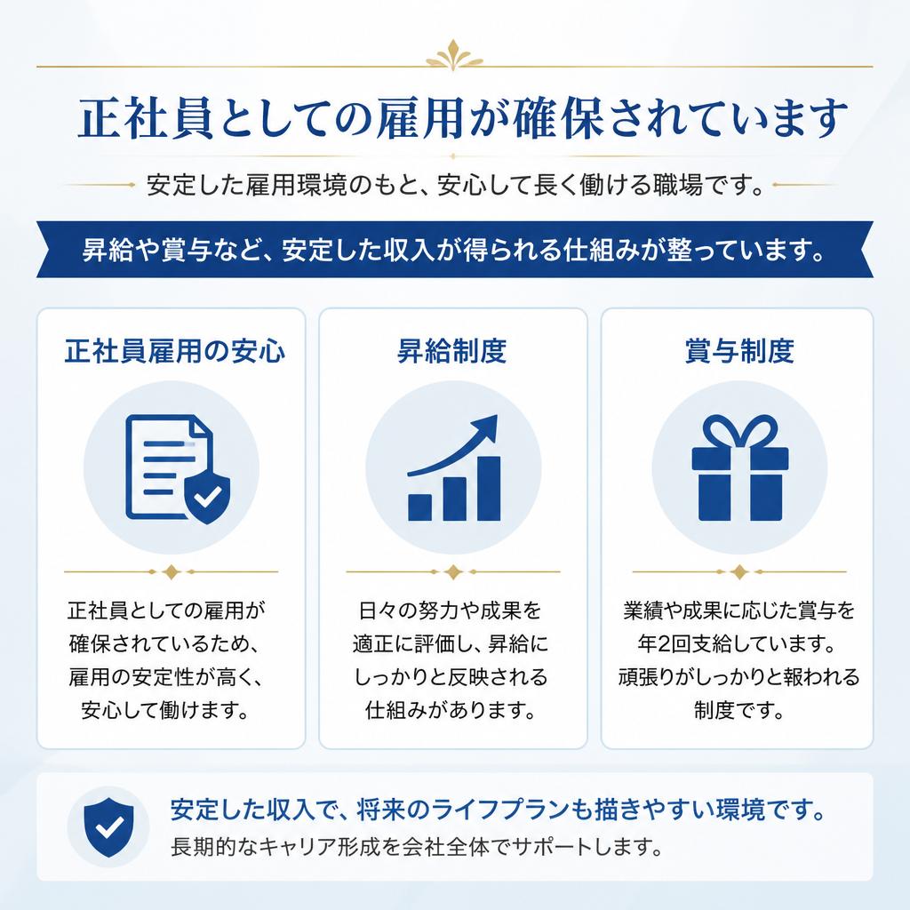 安定した正社員雇用