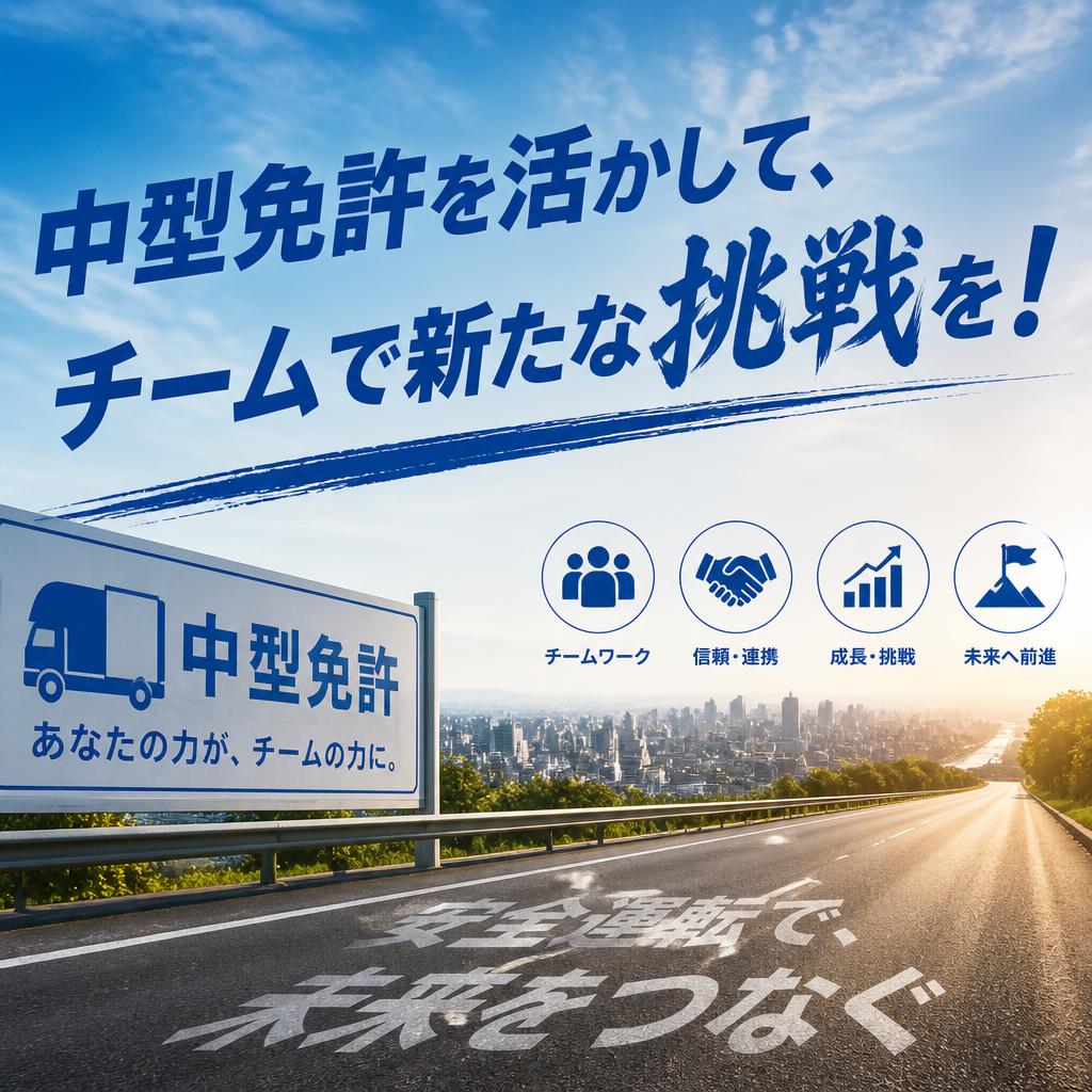 中型免許を活かして、チームで新たな挑戦を！