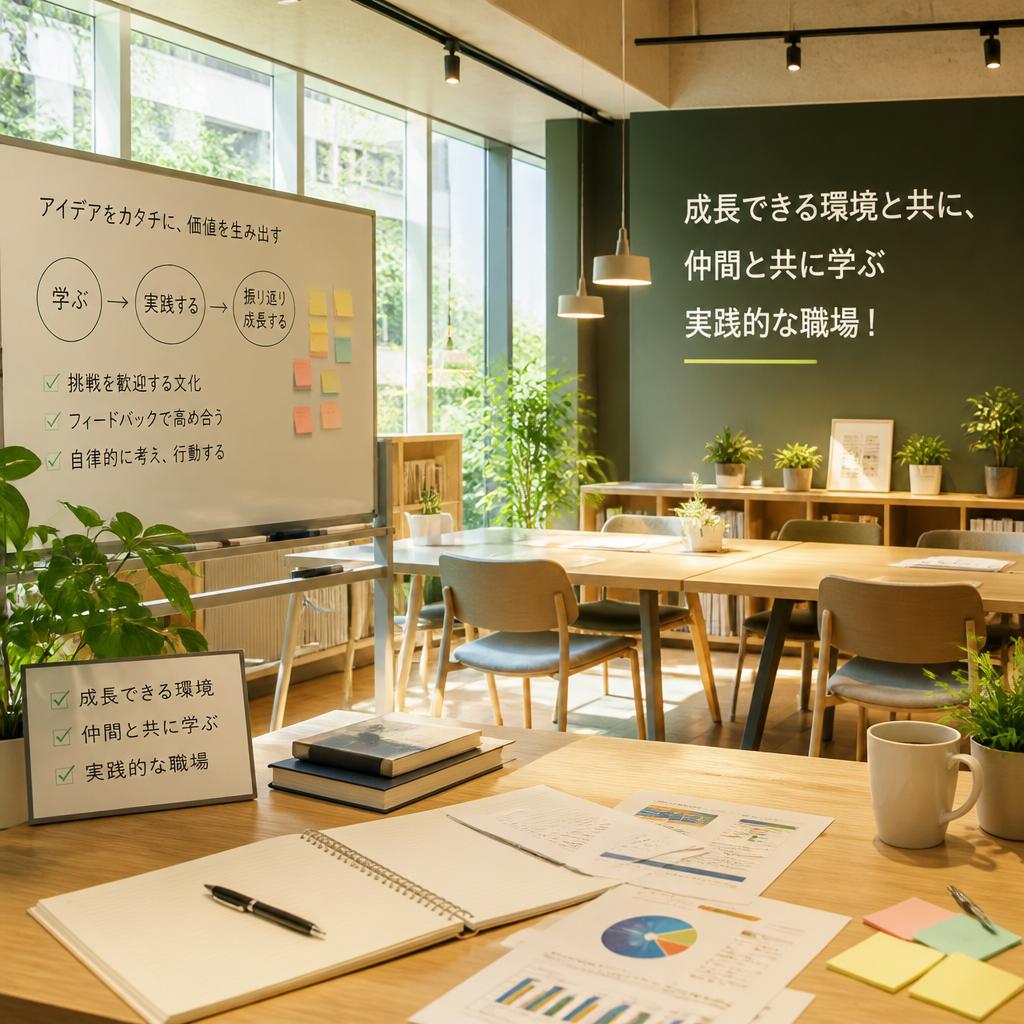 成長できる環境と共に、仲間と共に学ぶ実践的な職場！
