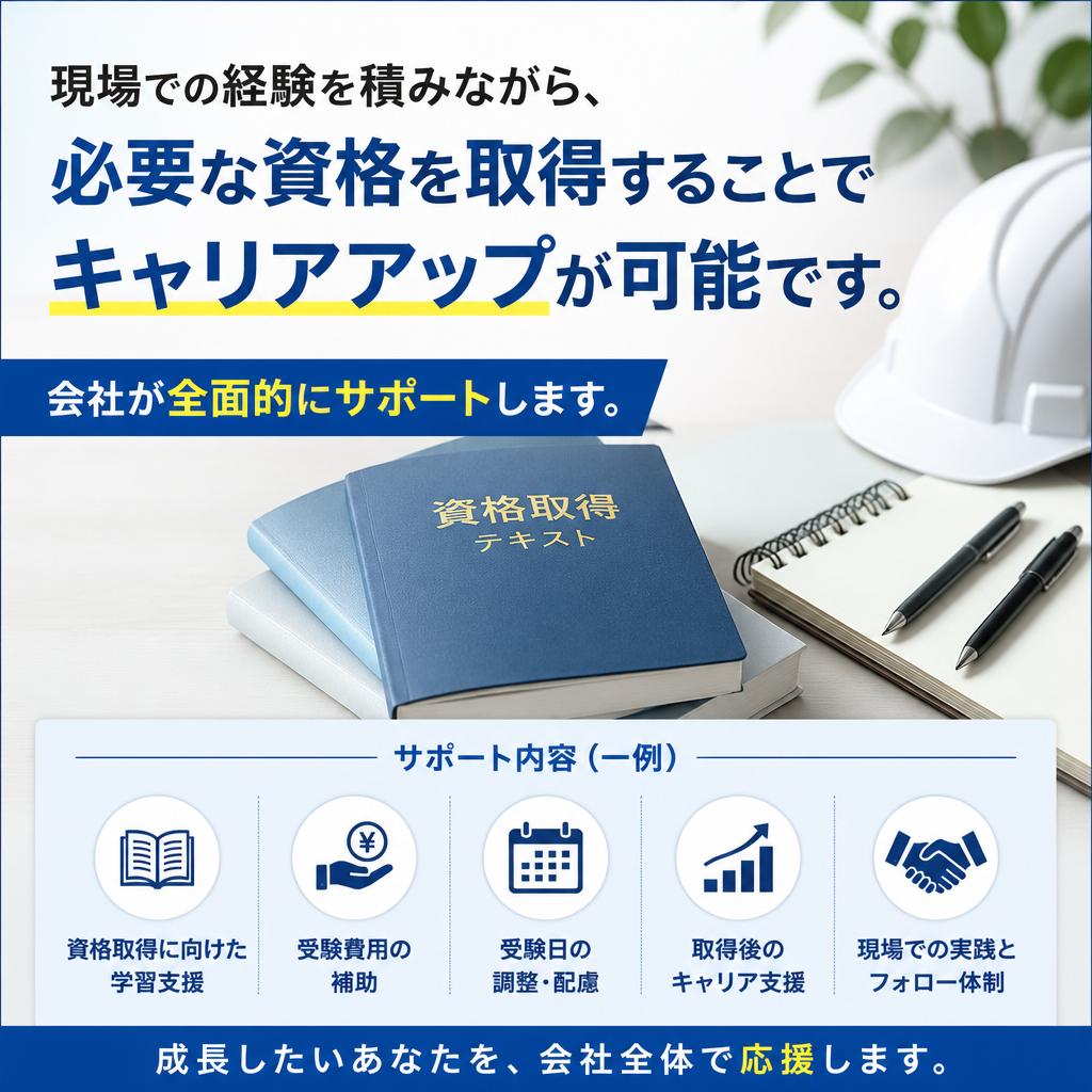資格取得支援でスキルアップ